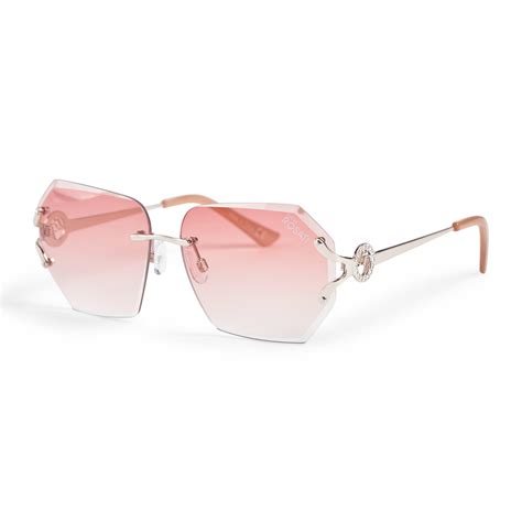 pink gucci sunglasses with diamonds|pink rimless sunglasses.